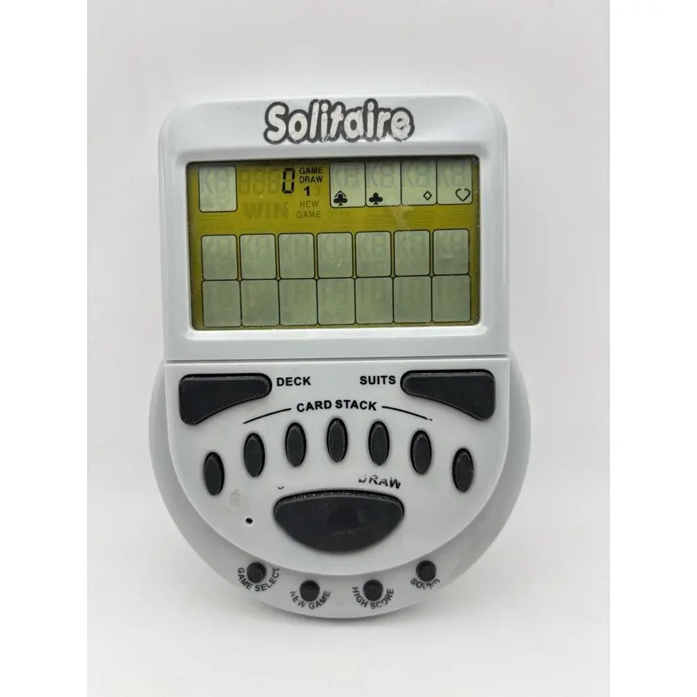 Big Mega Screen Solitaire 77803 Classic Electronic Handheld Game Tested Works